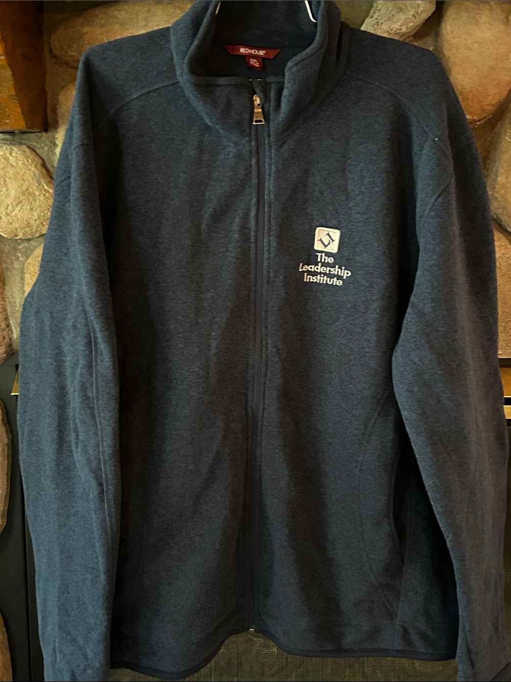 Red House Men's Navy Full Zip Sweater Fleece Jacket, Size XXL